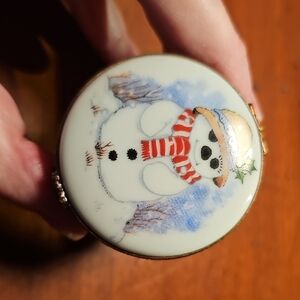 Rochard Limoges Snowman Box